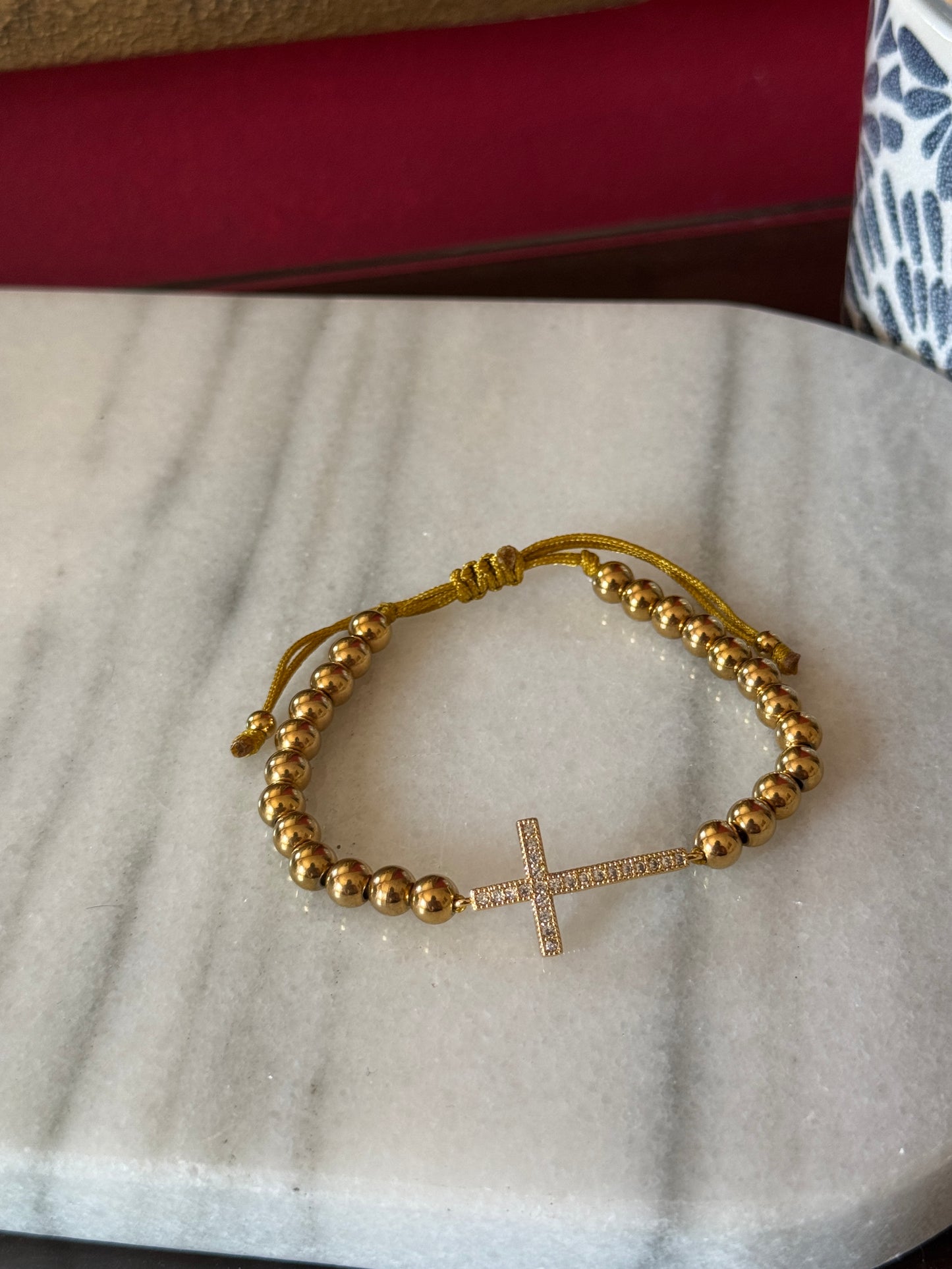Pulsera cruz zirconias