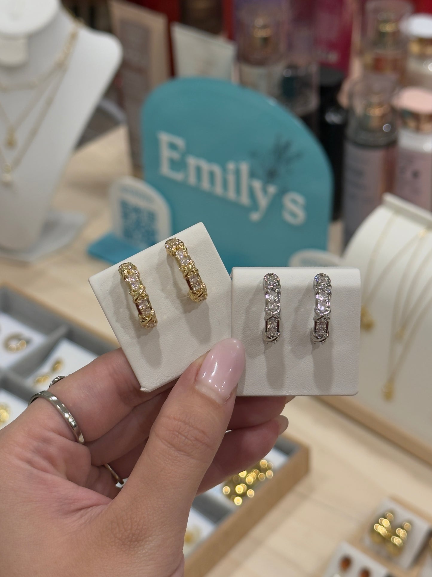 Argollas con zirconias
