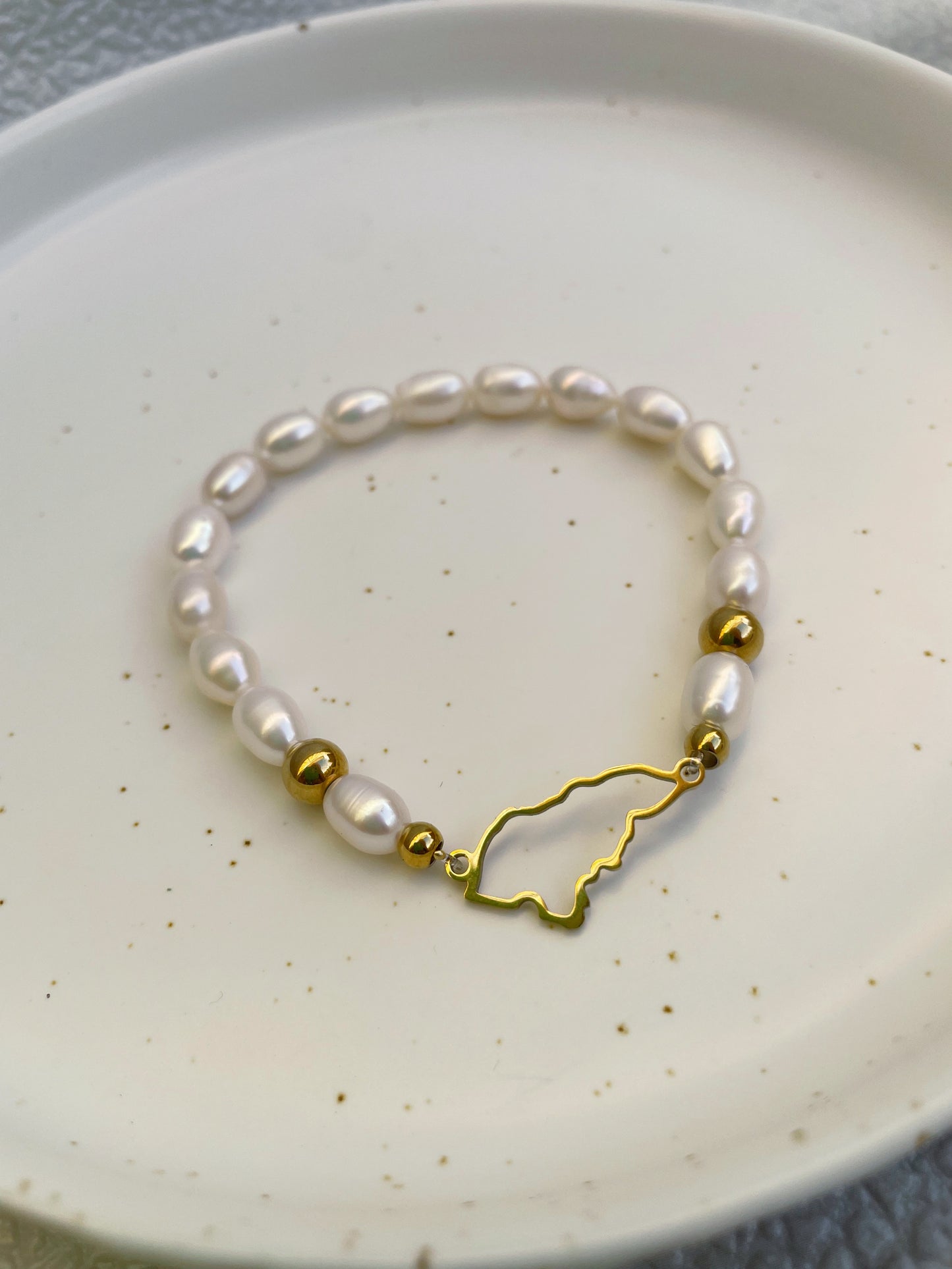 Pulsera perlas con mapa Honduras