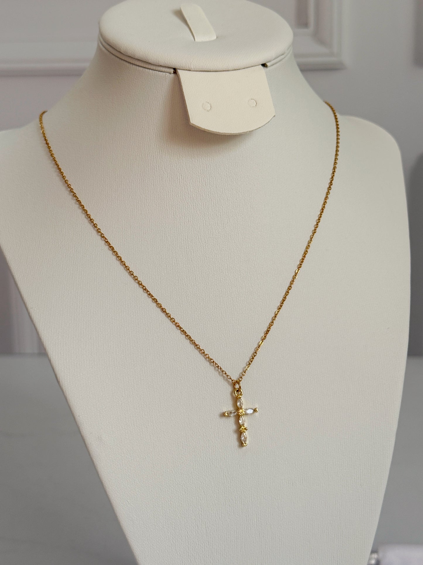 Cadena mini óvalos zirconias