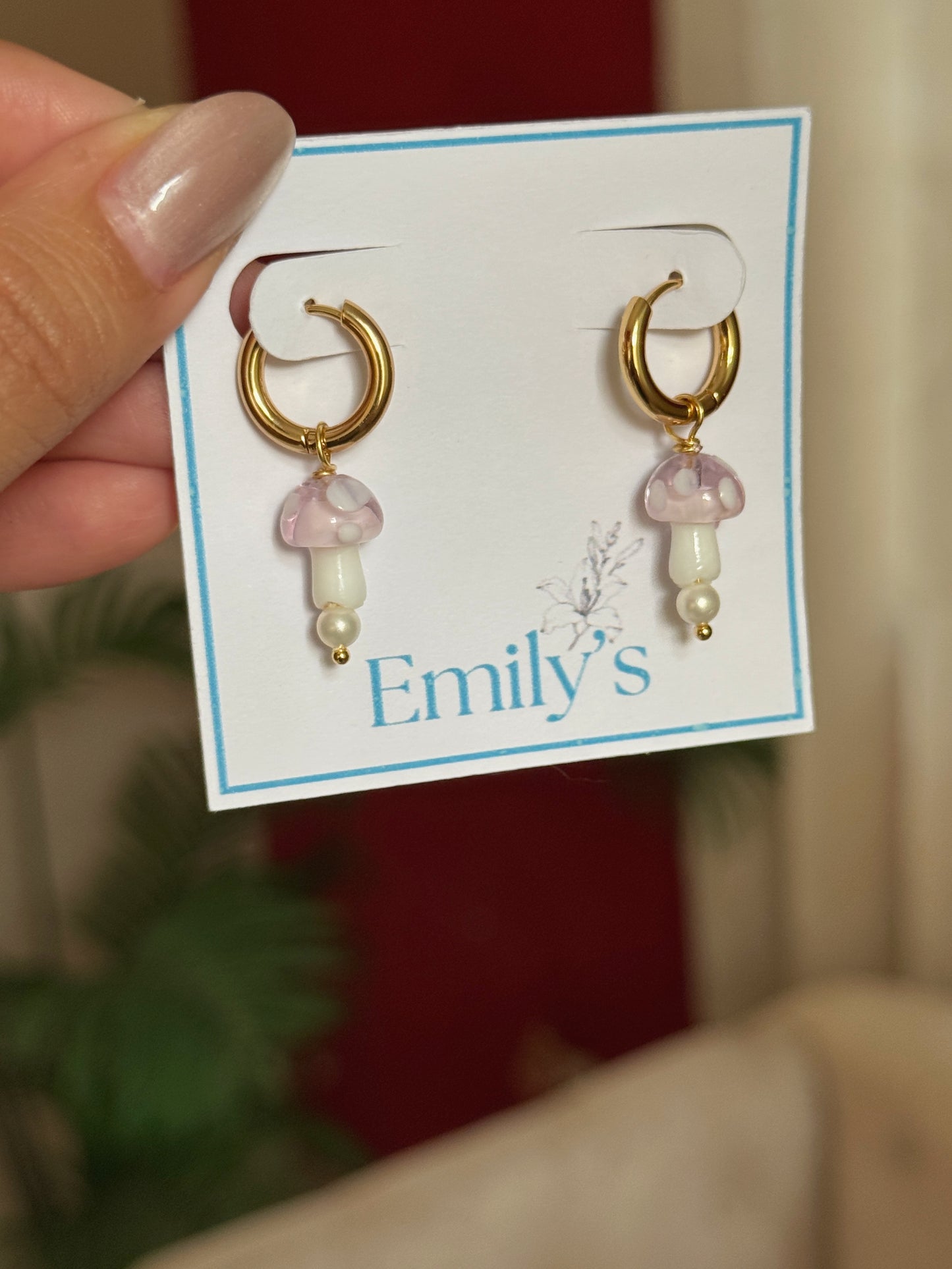 Hoops honguitos rosados