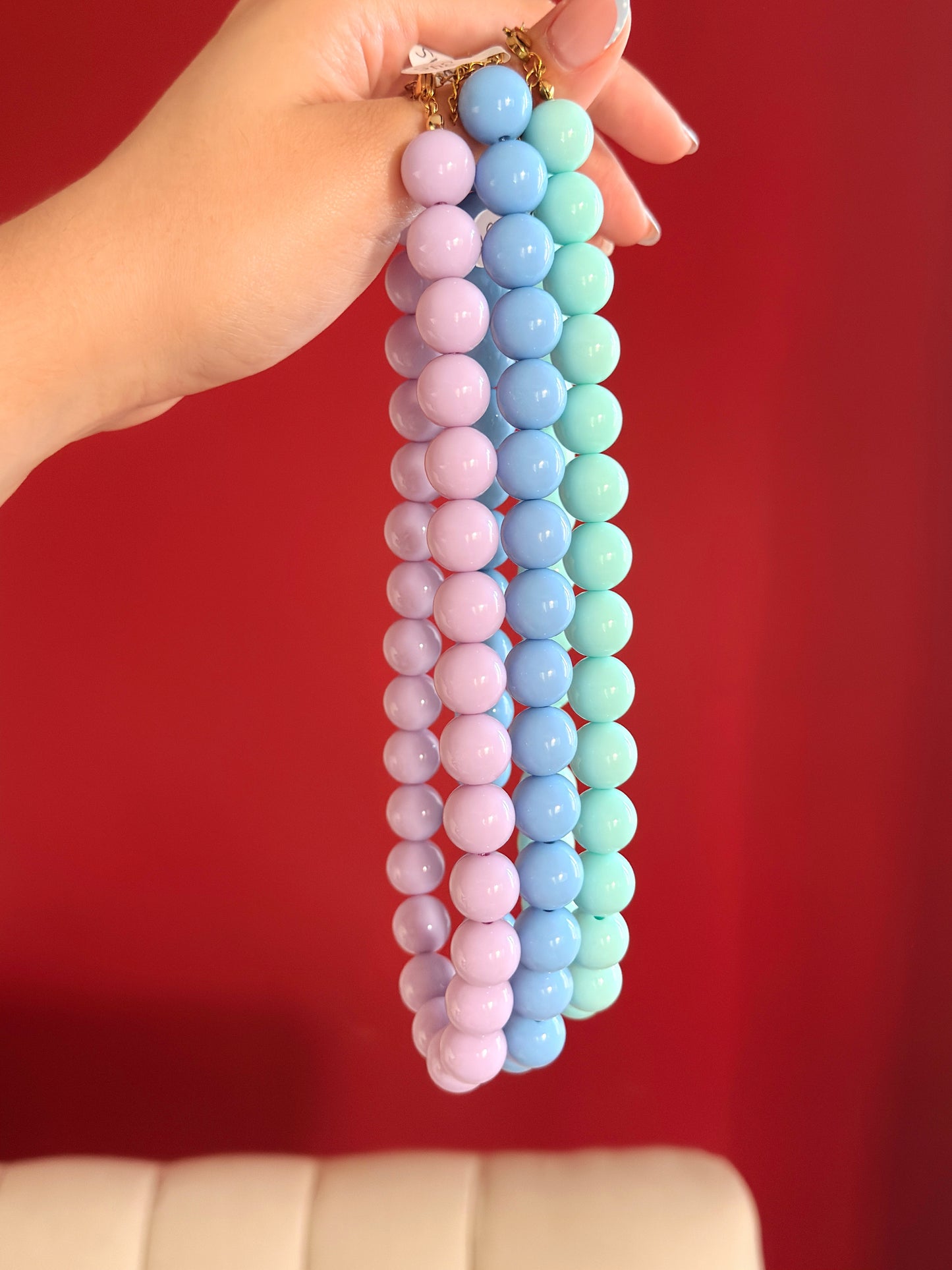 Collares bolas de chicle 14mm
