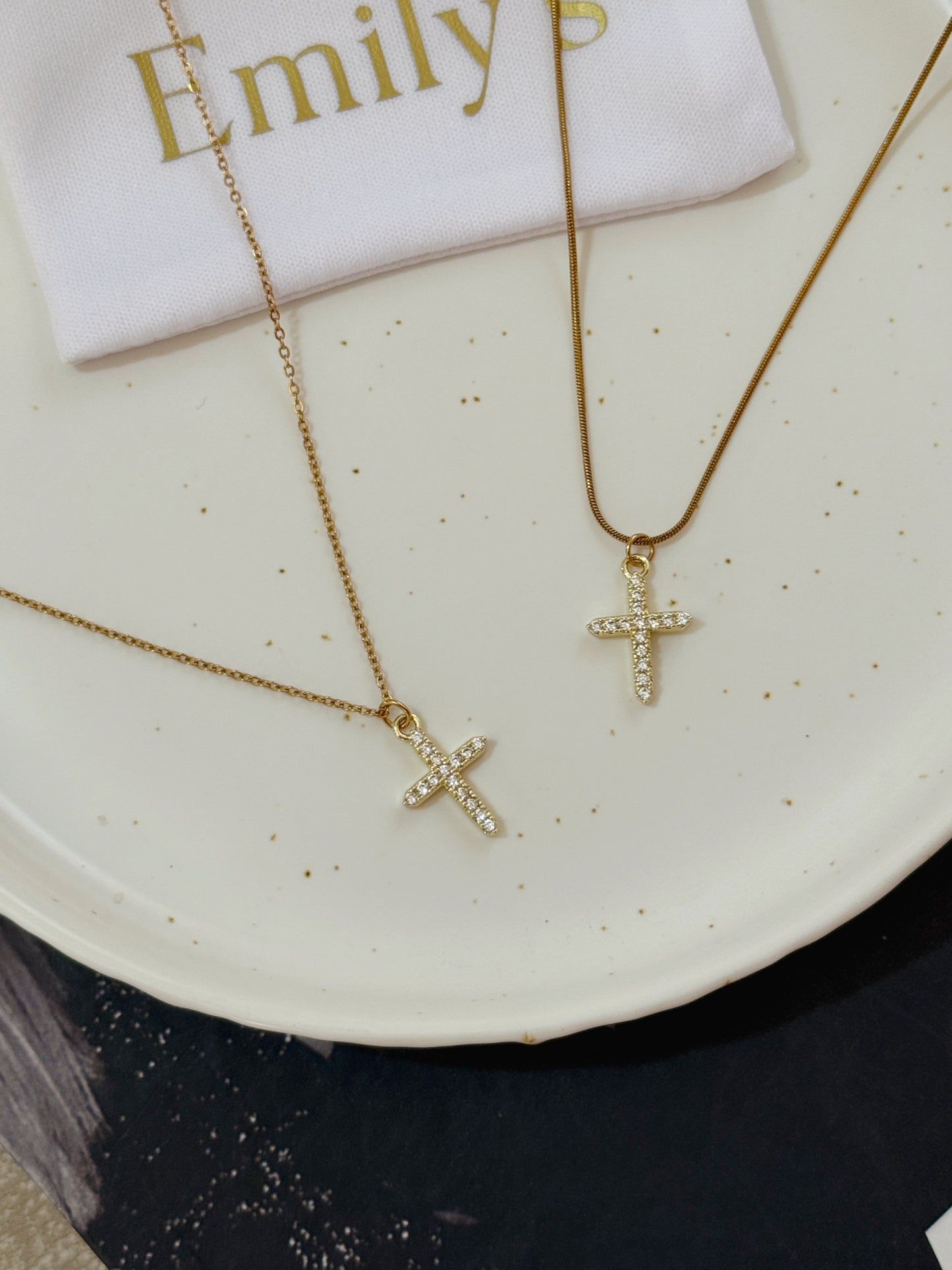 Cadenas Cruz diamante