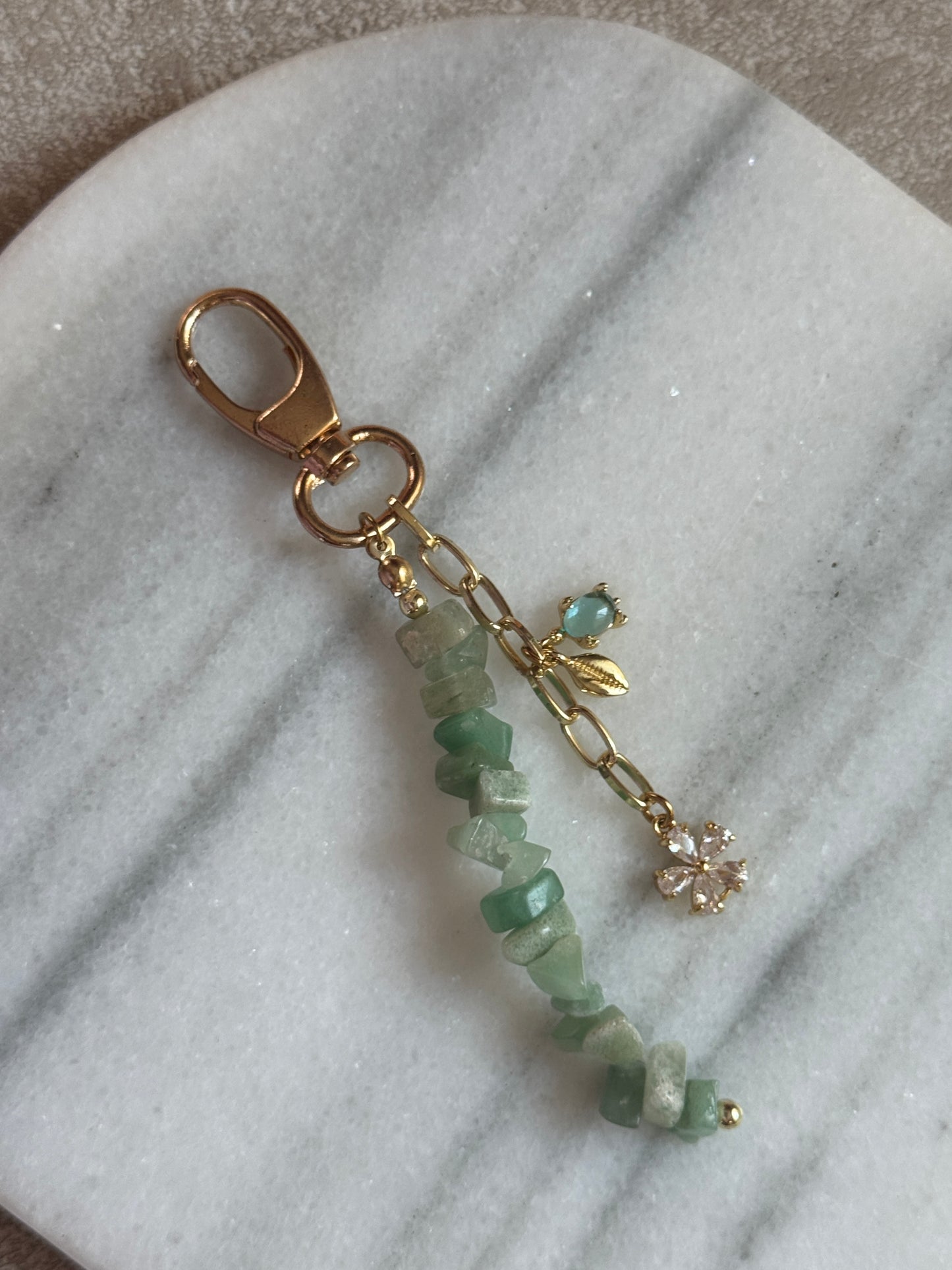 Llavero Cuarzo verde