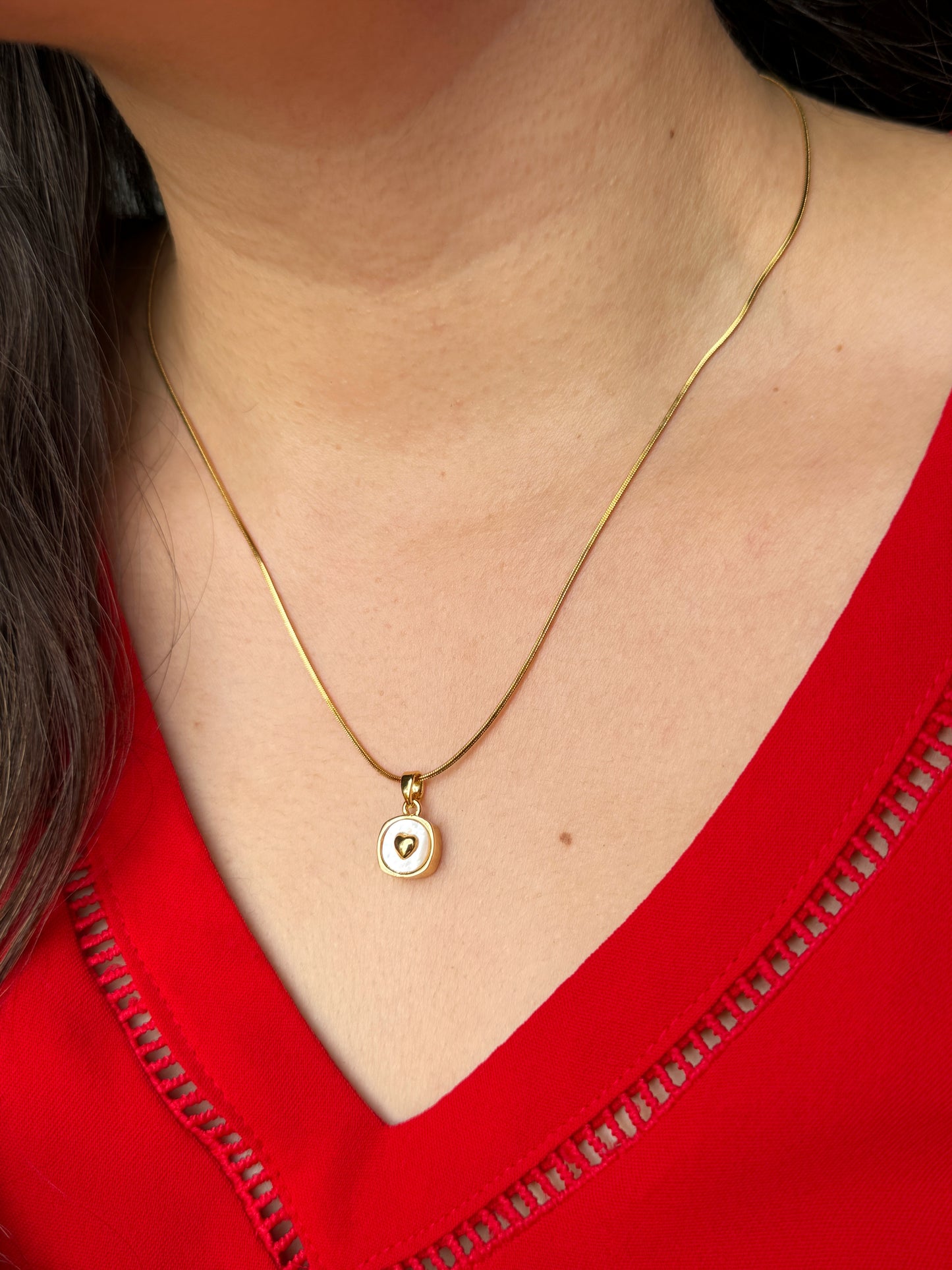 Cadena medalla corazón