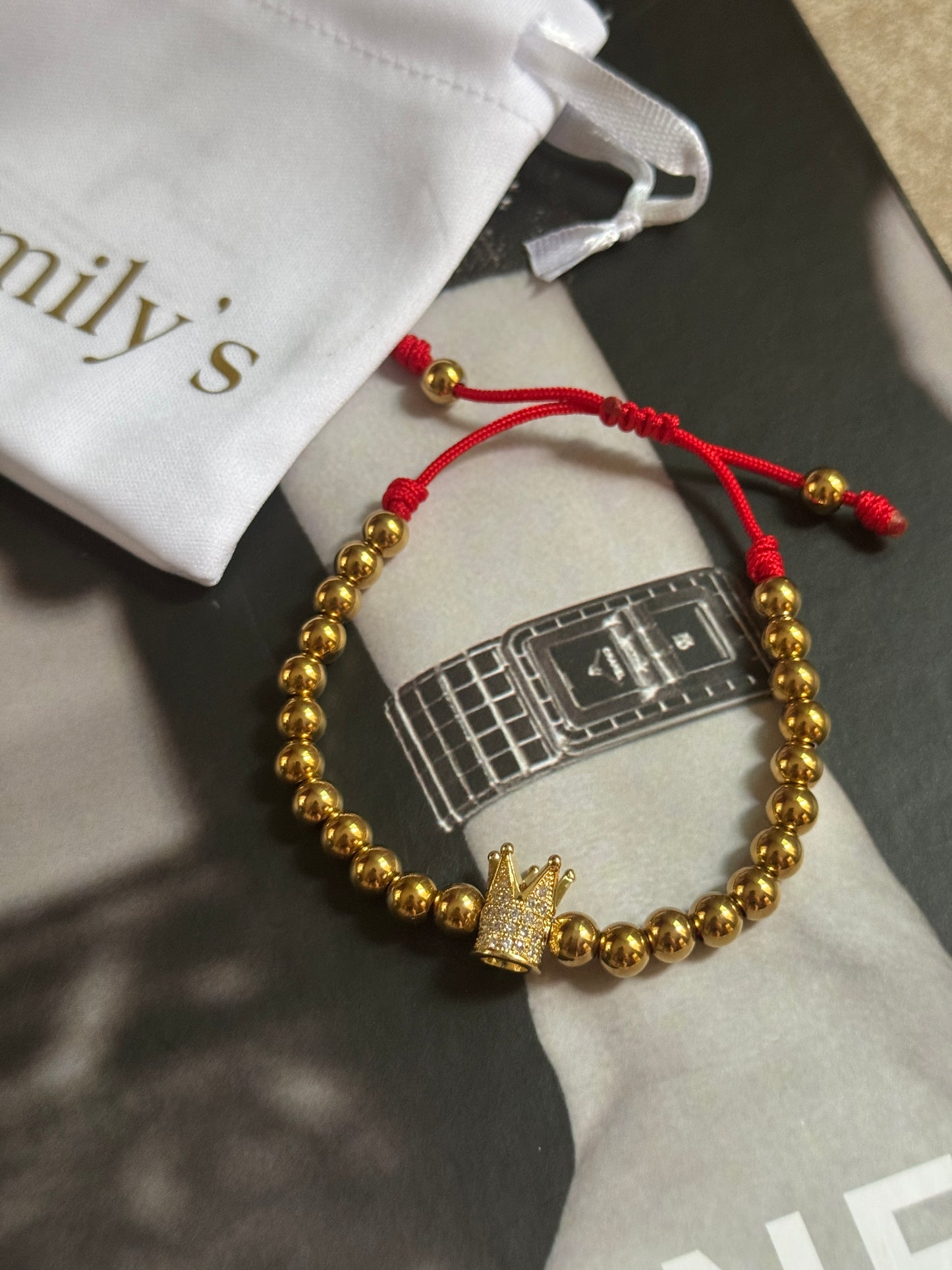 Pulsera ajustable con corona