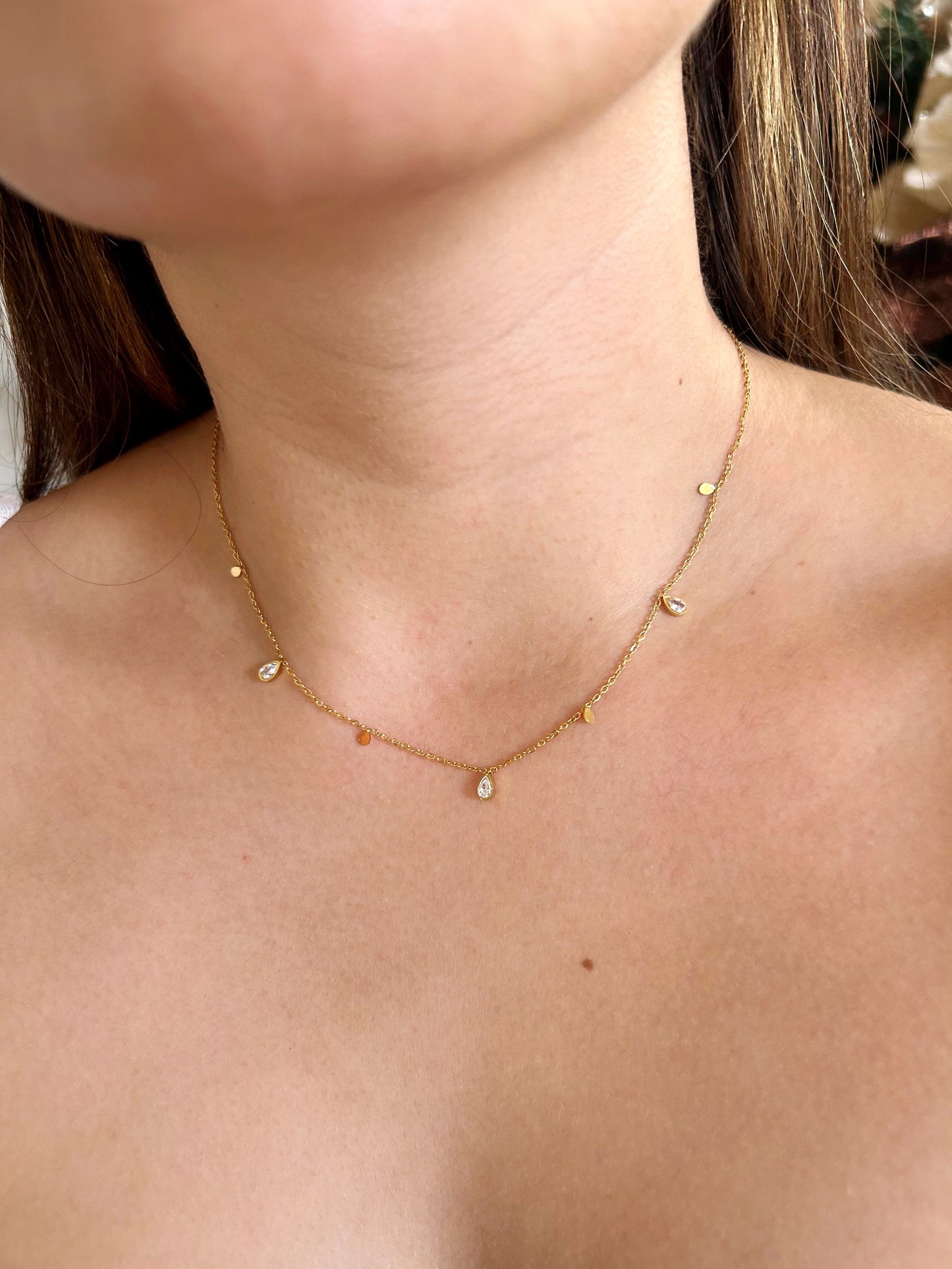Cadena Dainty Zirconias