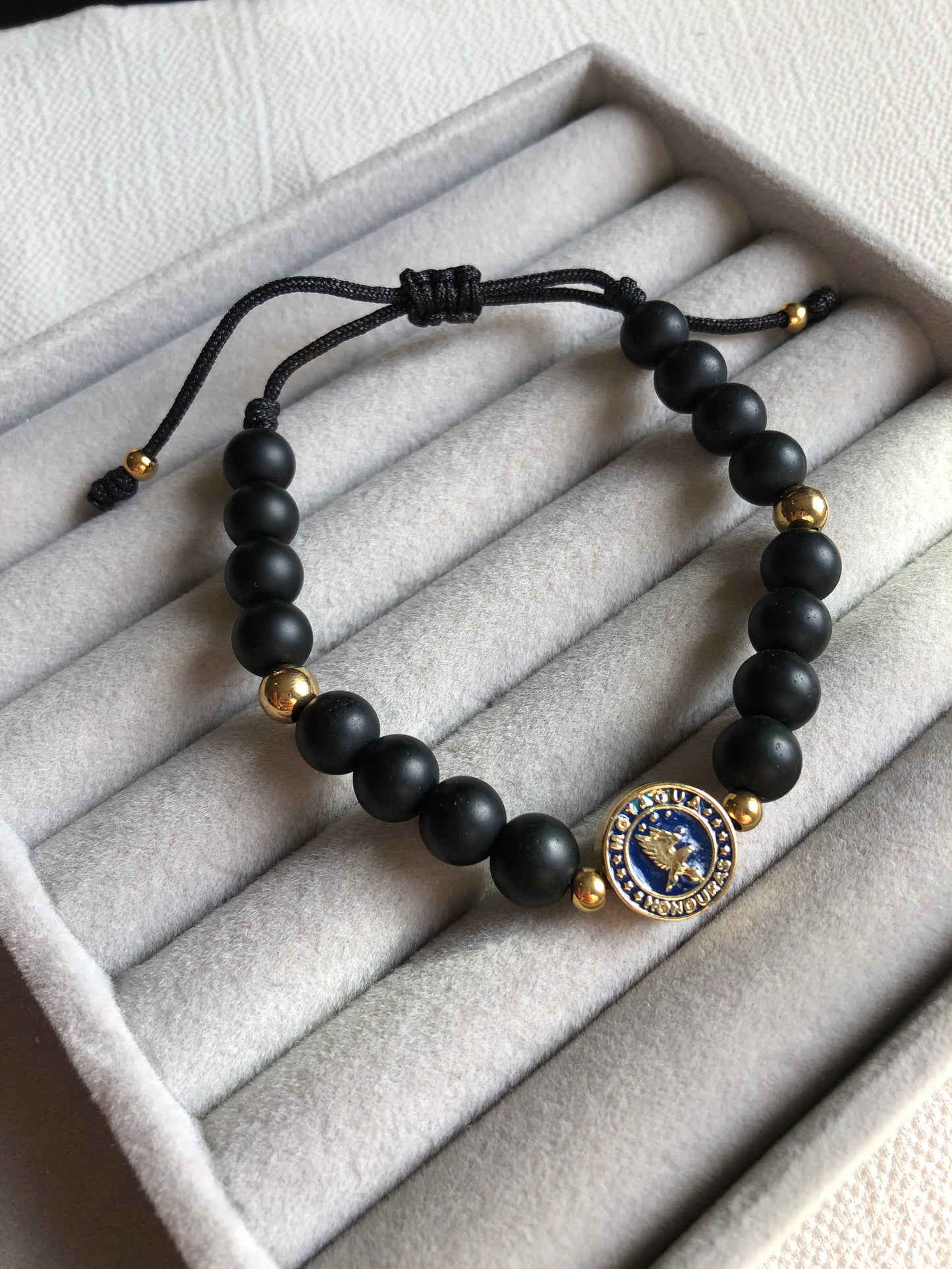 Pulsera equipos con ónix mate