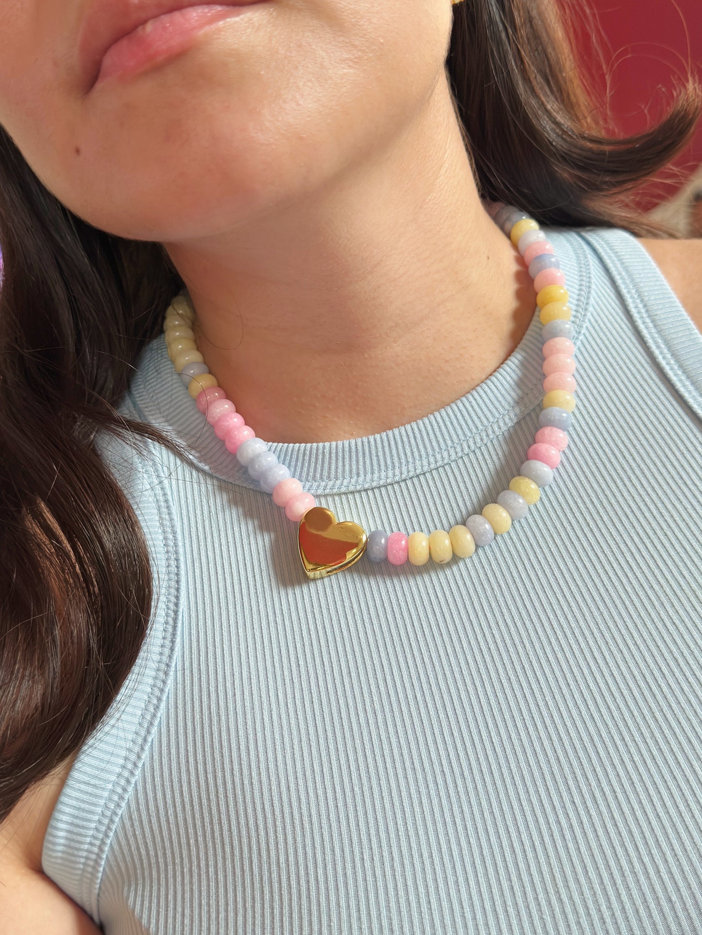 Collar multicolor corazón
