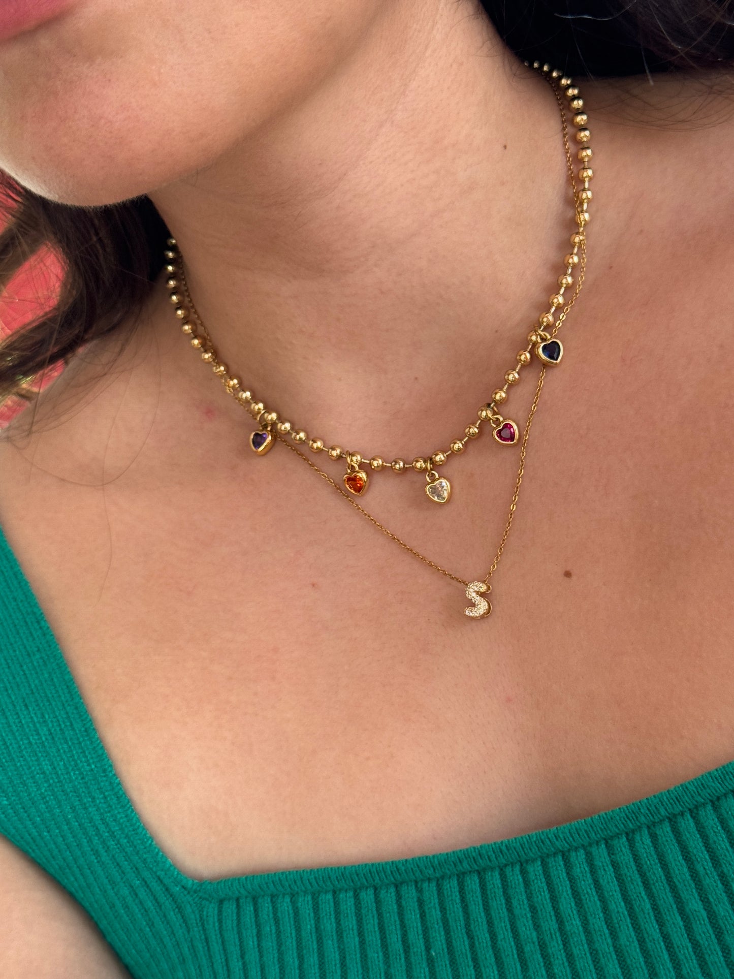 Collar Colored hearts