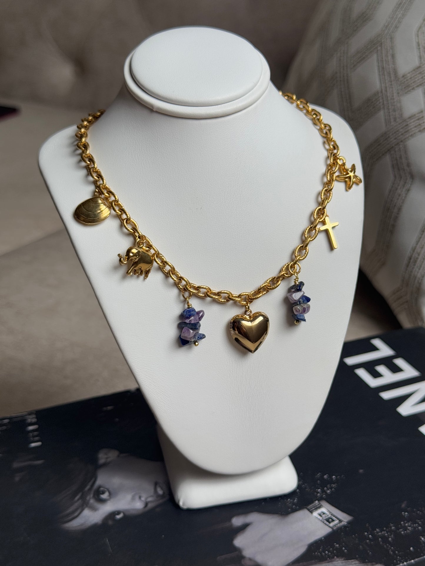 Amatista charms necklace v.2