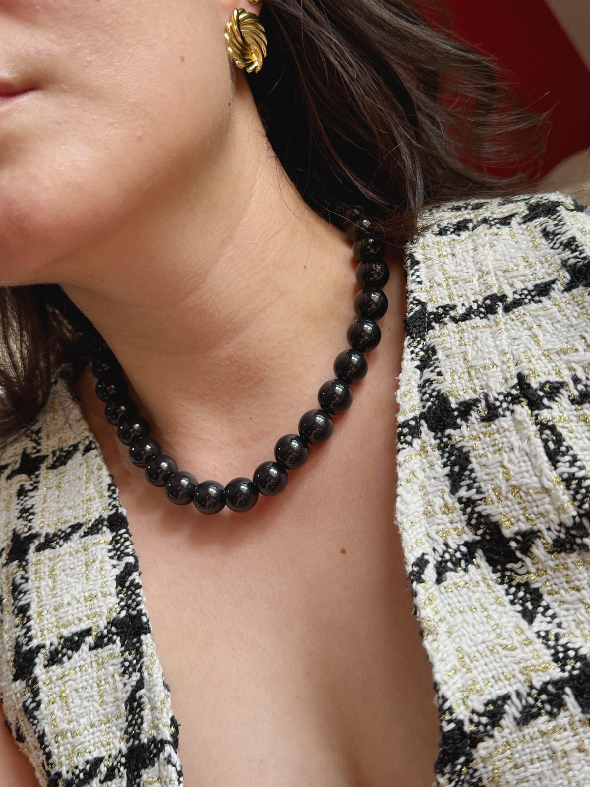 Collar bolas de chicle negro