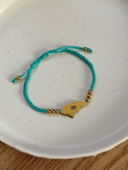 Pulsera nudo serpiente con mapa Honduras