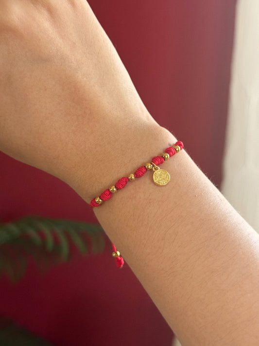 Hilito 7 nudos con medalla San Benito