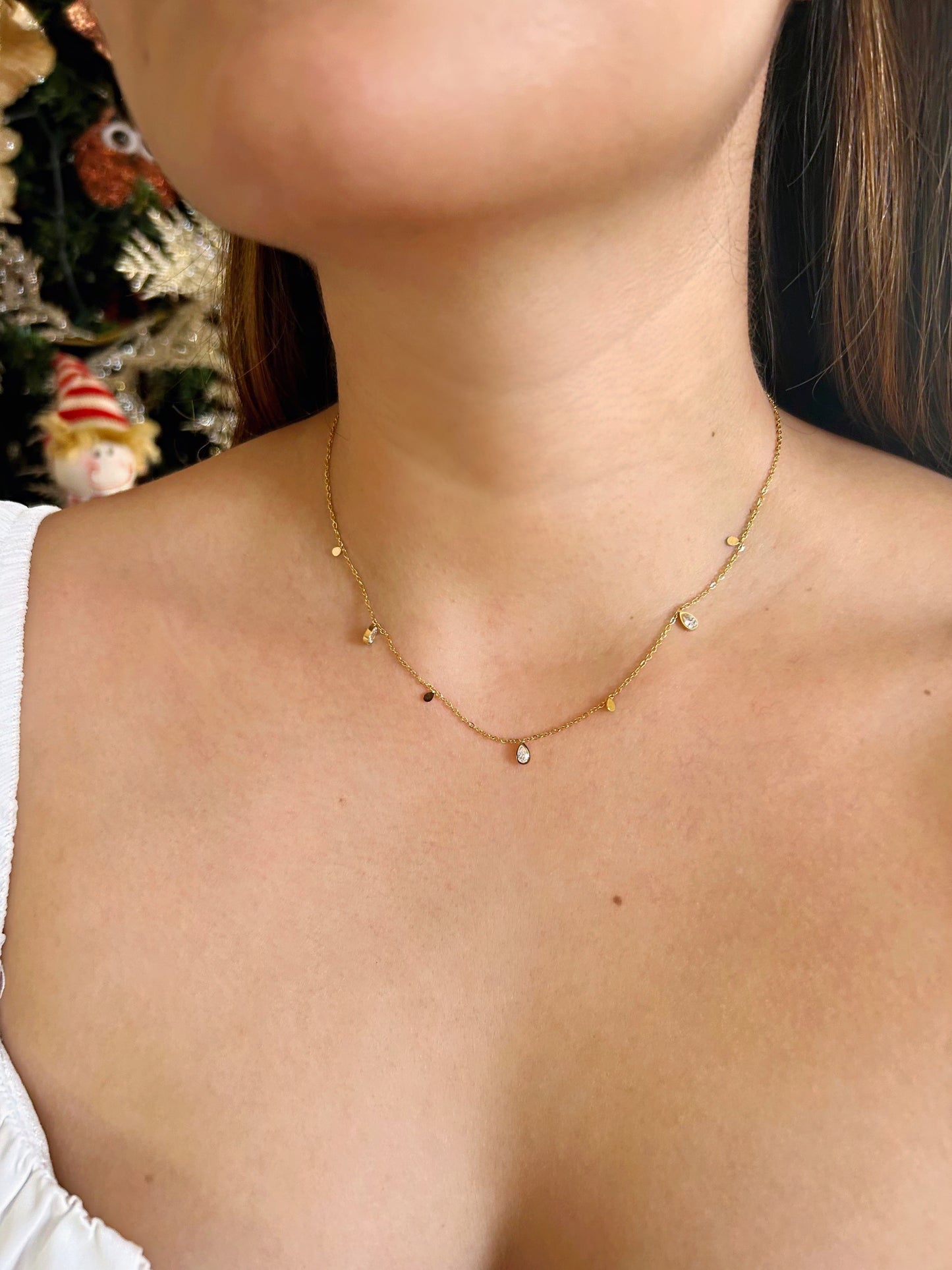 Cadena Dainty Zirconias