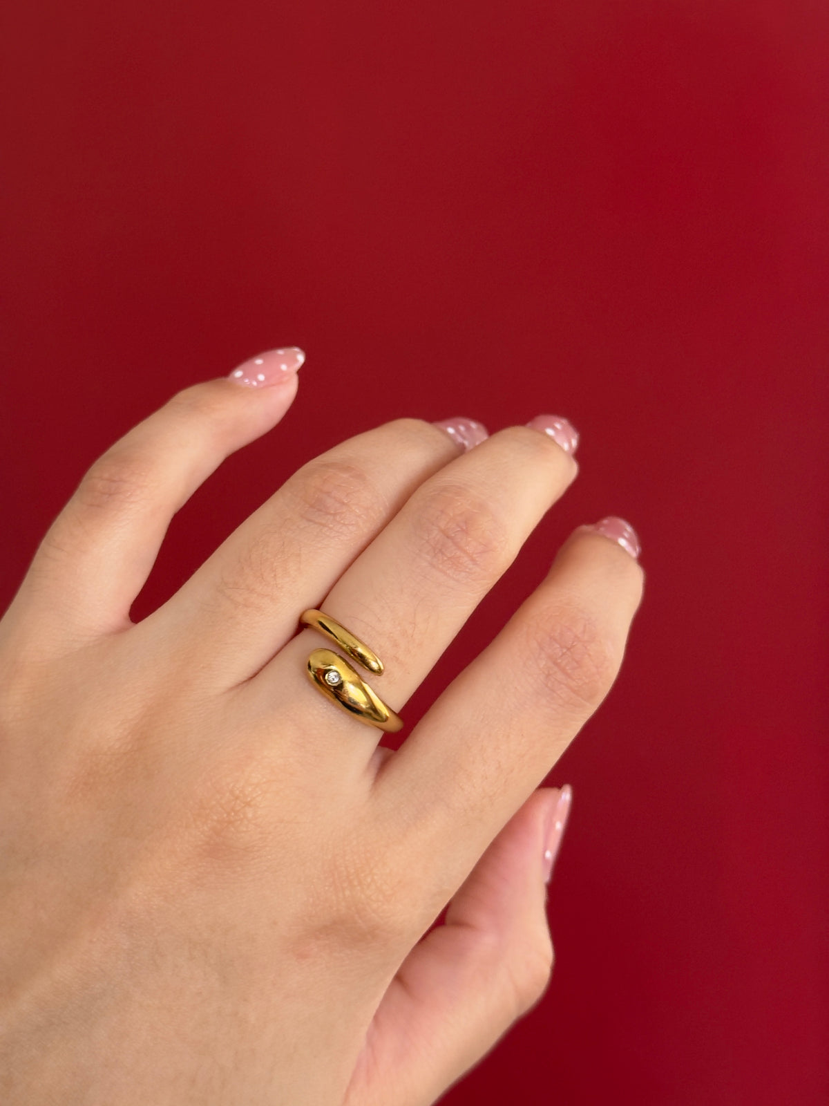Anillo bold con zirconia