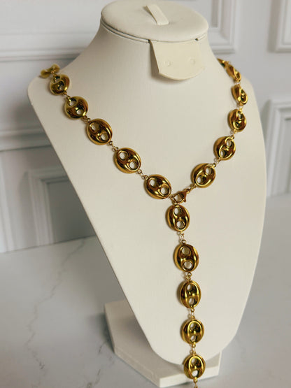 Collar largo tipo gucci