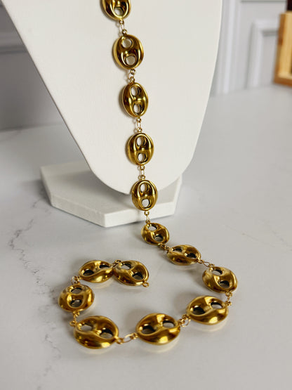 Collar largo tipo gucci