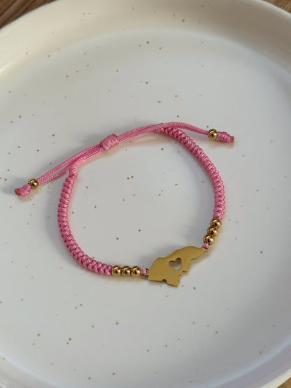 Pulsera nudo serpiente con mapa Honduras