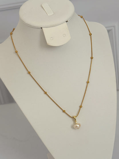 Set Perla studs & cadena Perla desmontable