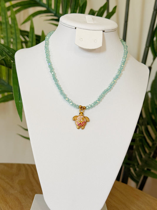 Collar tortuga rosada