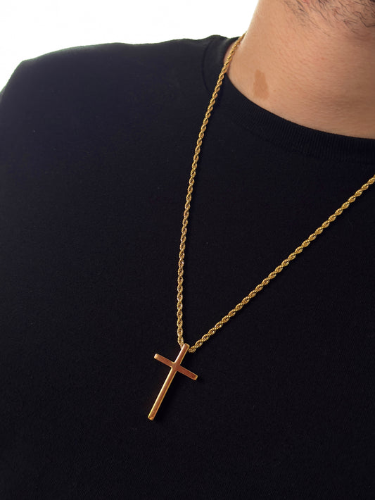 Cadena rope con cruz bold