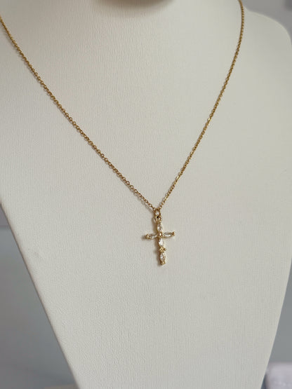 Cadena mini óvalos zirconias