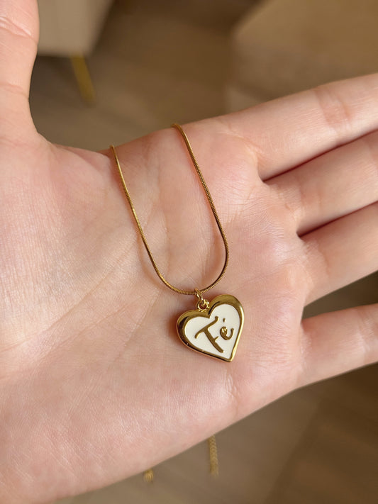 Cadena snake corazón Fe grande