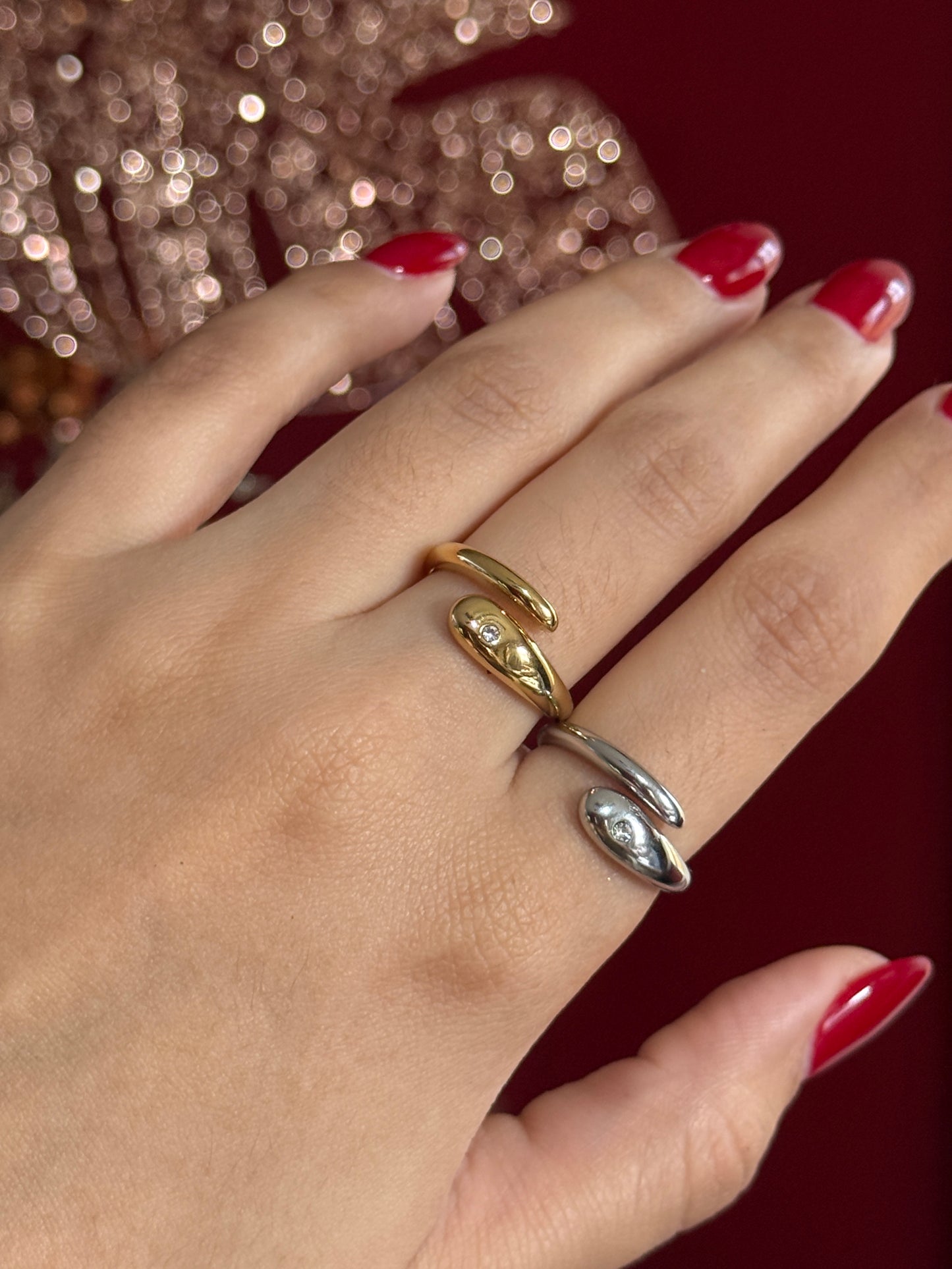 Anillo bold con zirconia