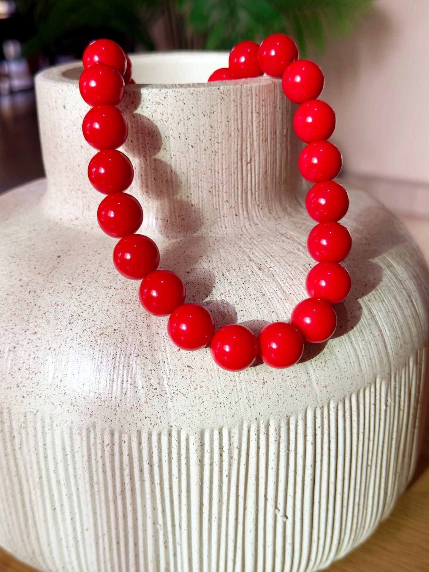 Collar bolas de chicle rojo