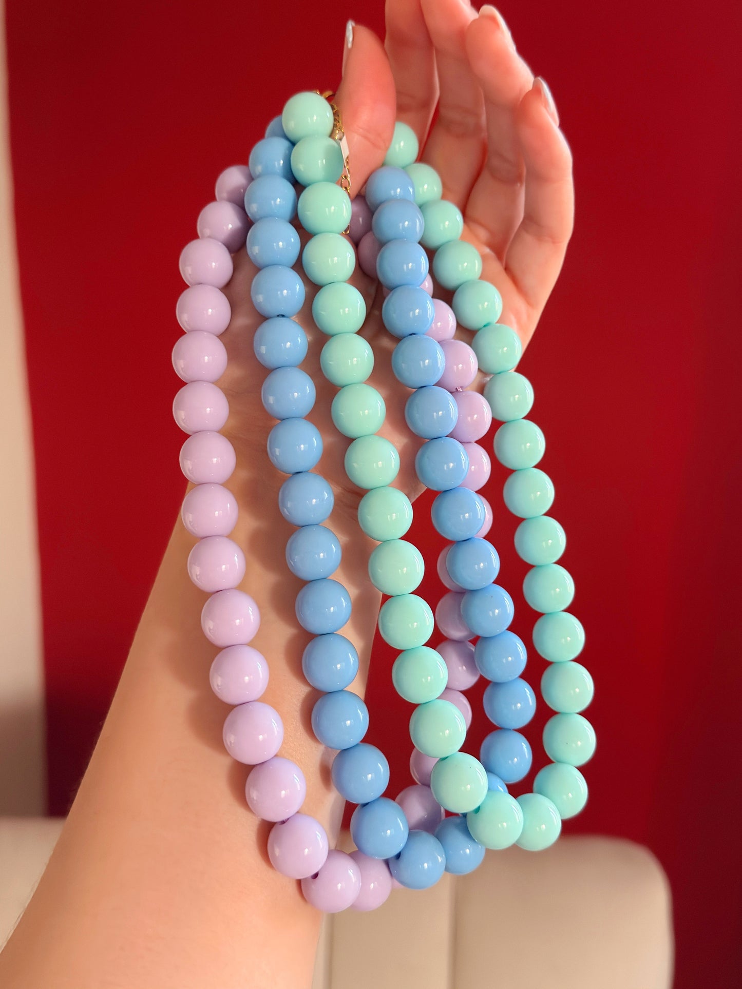 Collares bolas de chicle 14mm