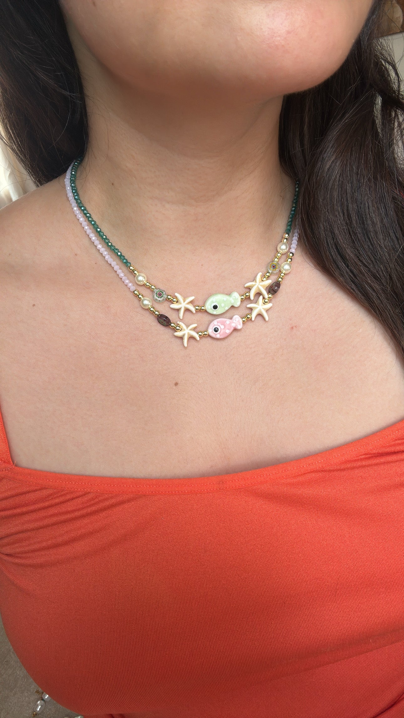 Collar pez con cristales