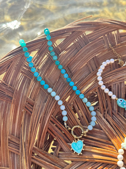 Collar tonos turquesas
