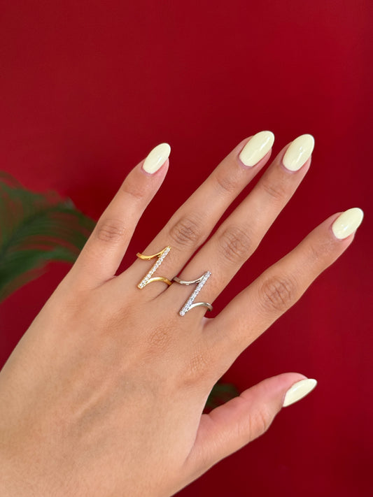 Anillo Línea Zirconias