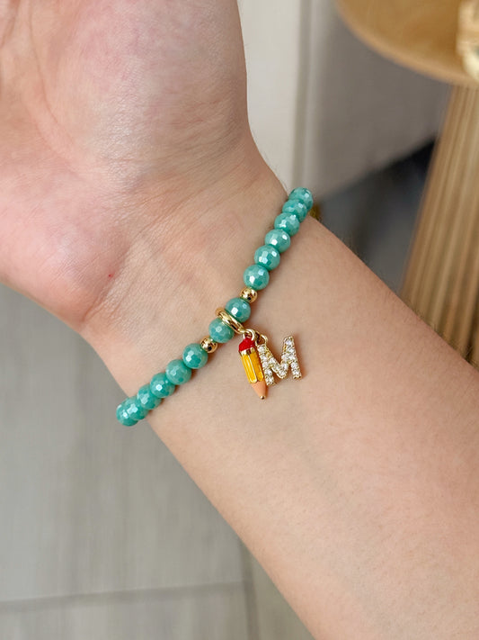 Pulsera lápiz e inicial