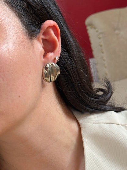 Aritos chapas plateadas