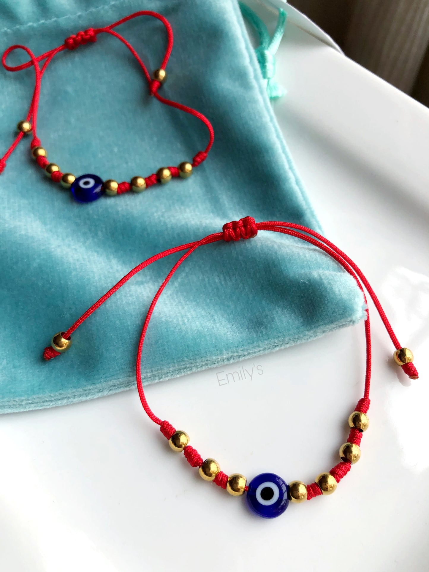 Hilo 7 nudos con ojo turco marino