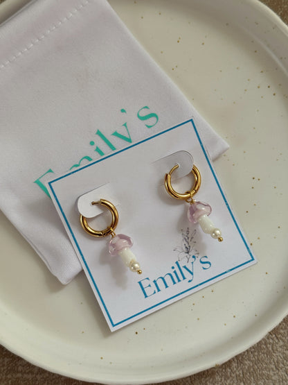 Hoops honguitos rosados