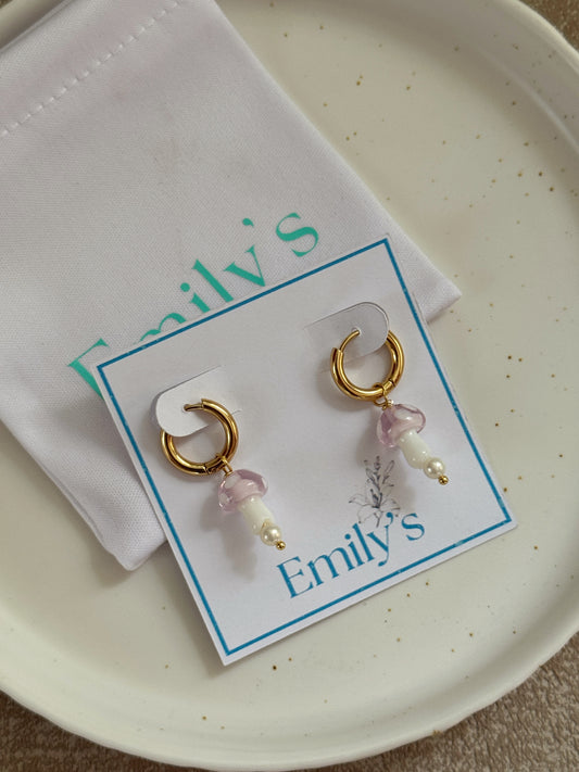 Hoops honguitos rosados