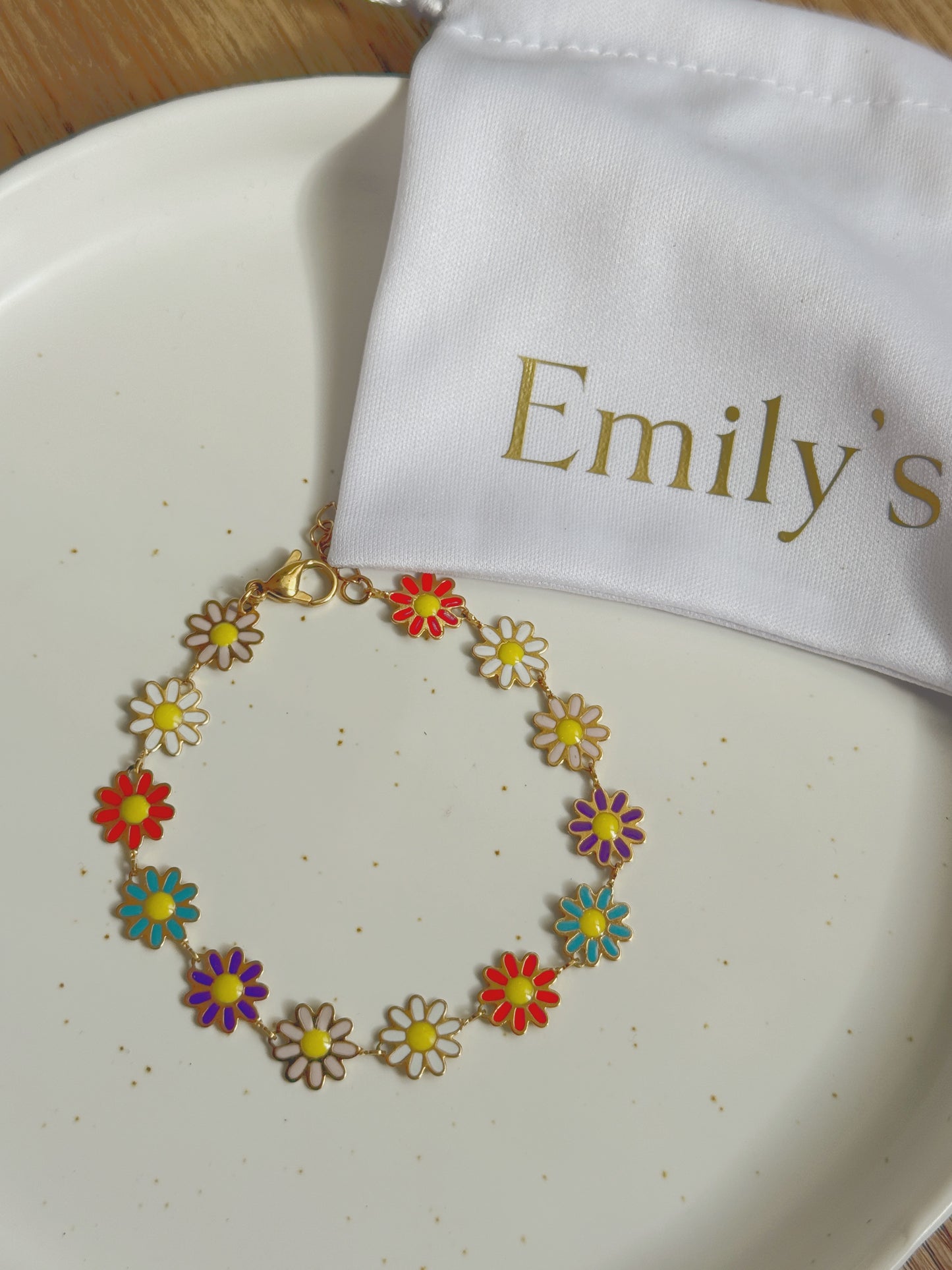 Pulsera margaritas multicolor