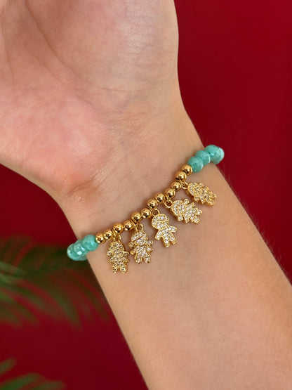 Pulsera cristales con niños