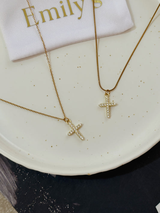 Cadenas Cruz diamante