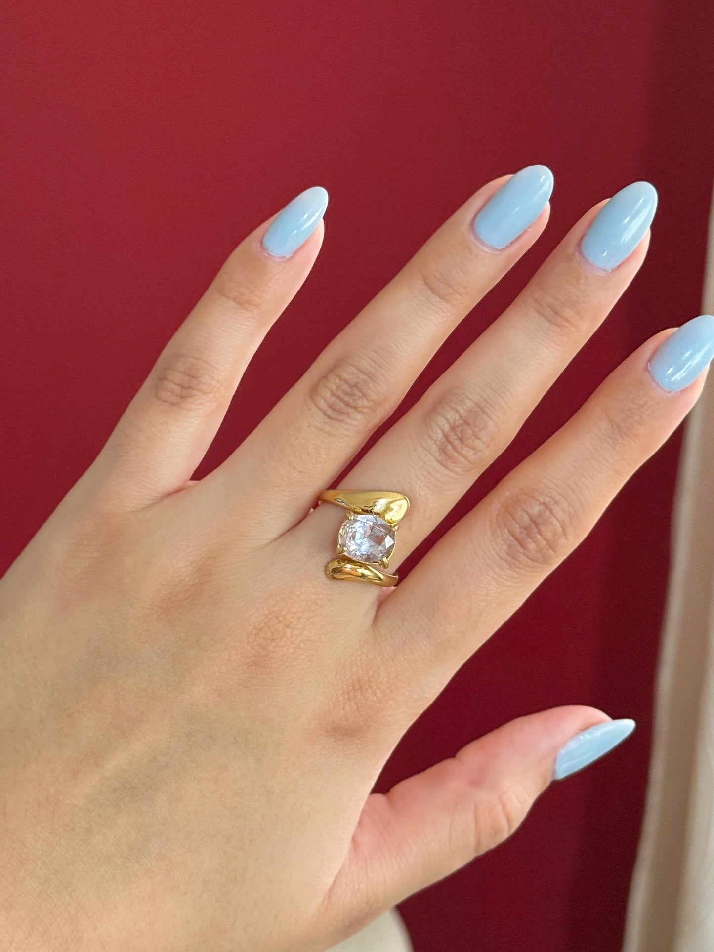 Anillo doble con zirconia