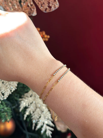 Tennis & Clips bracelet