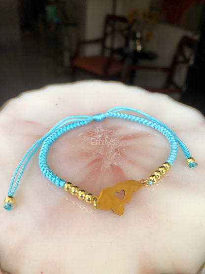 Brazalete tejido mapa Honduras