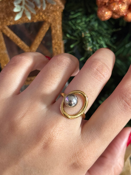 Anillo silver center