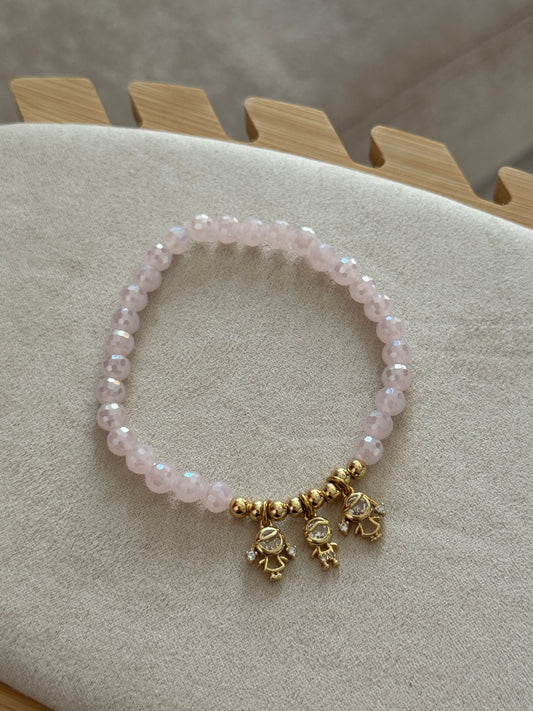 Pulsera cristales con niños