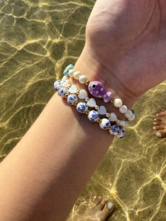 Pulsera peces cerámicas