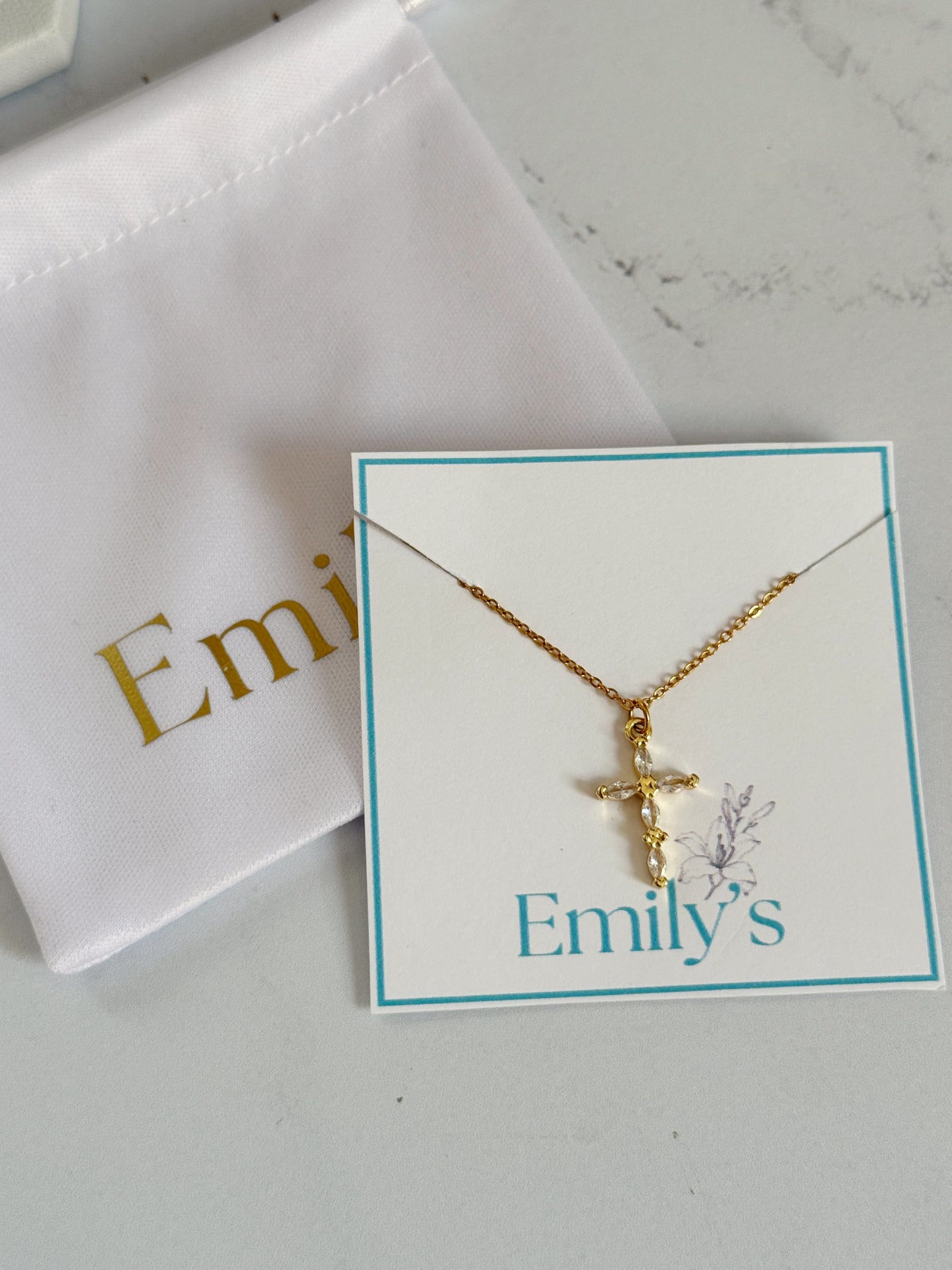 Cadena mini óvalos zirconias