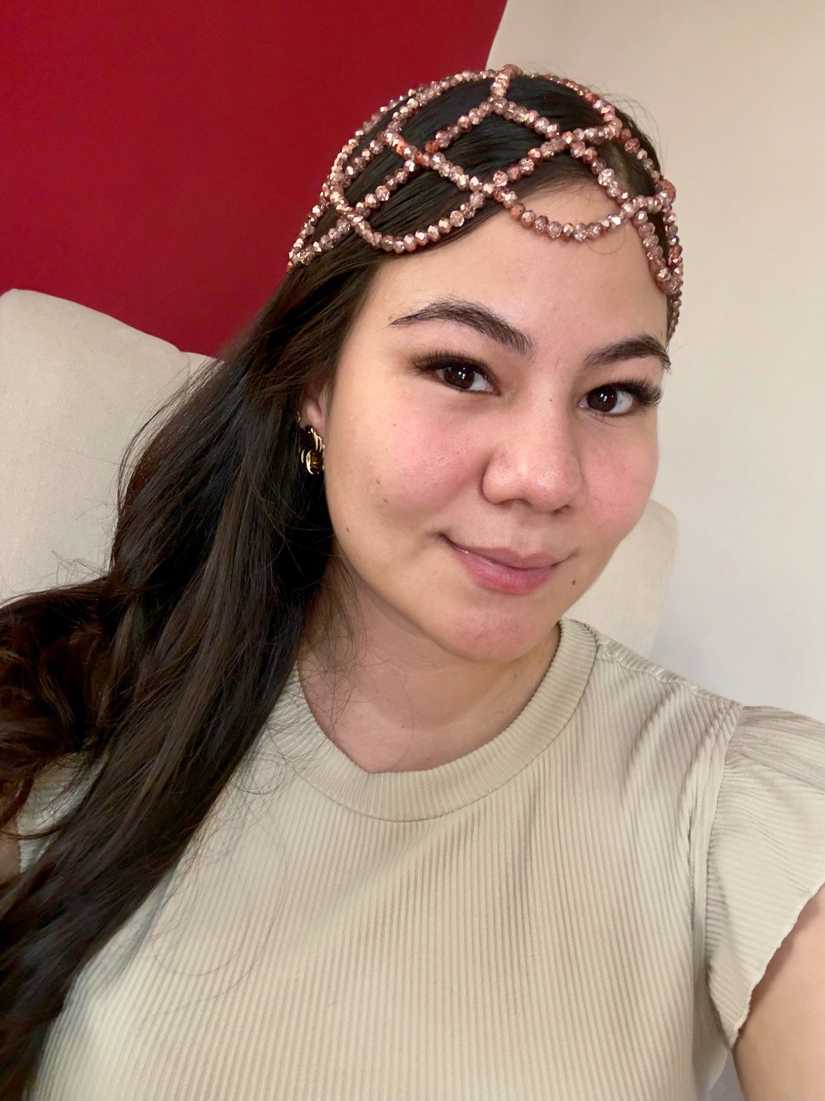 Crystals Headband Bronce